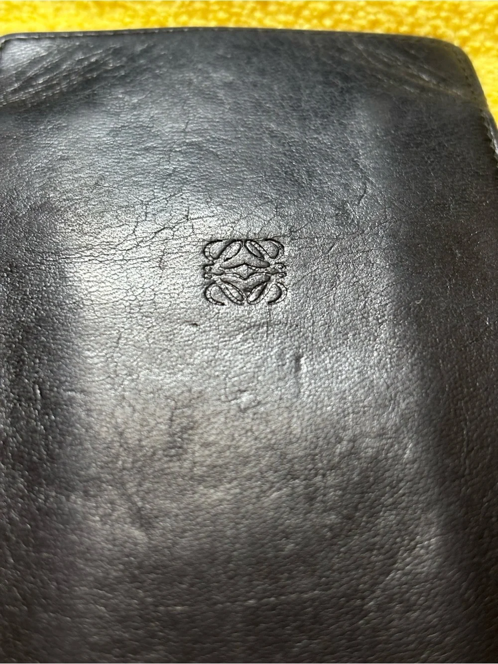Authentic Vintage LOEWE Anagram Smooth Leather Glasses Case Sleeve – Black